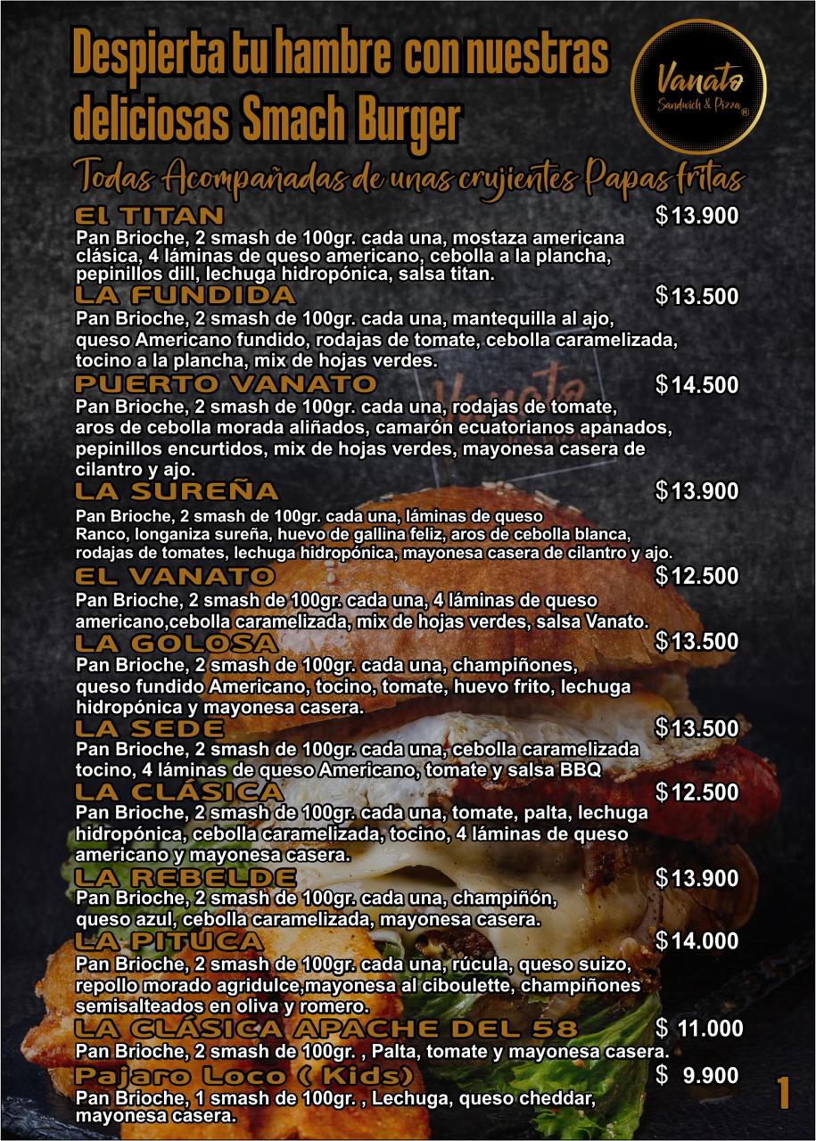 Carta menú página 2