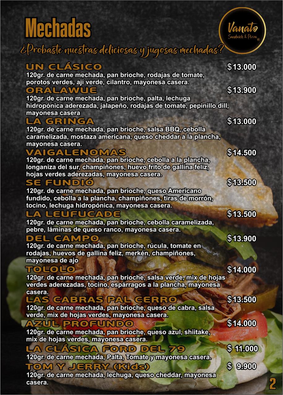Carta menú página 3