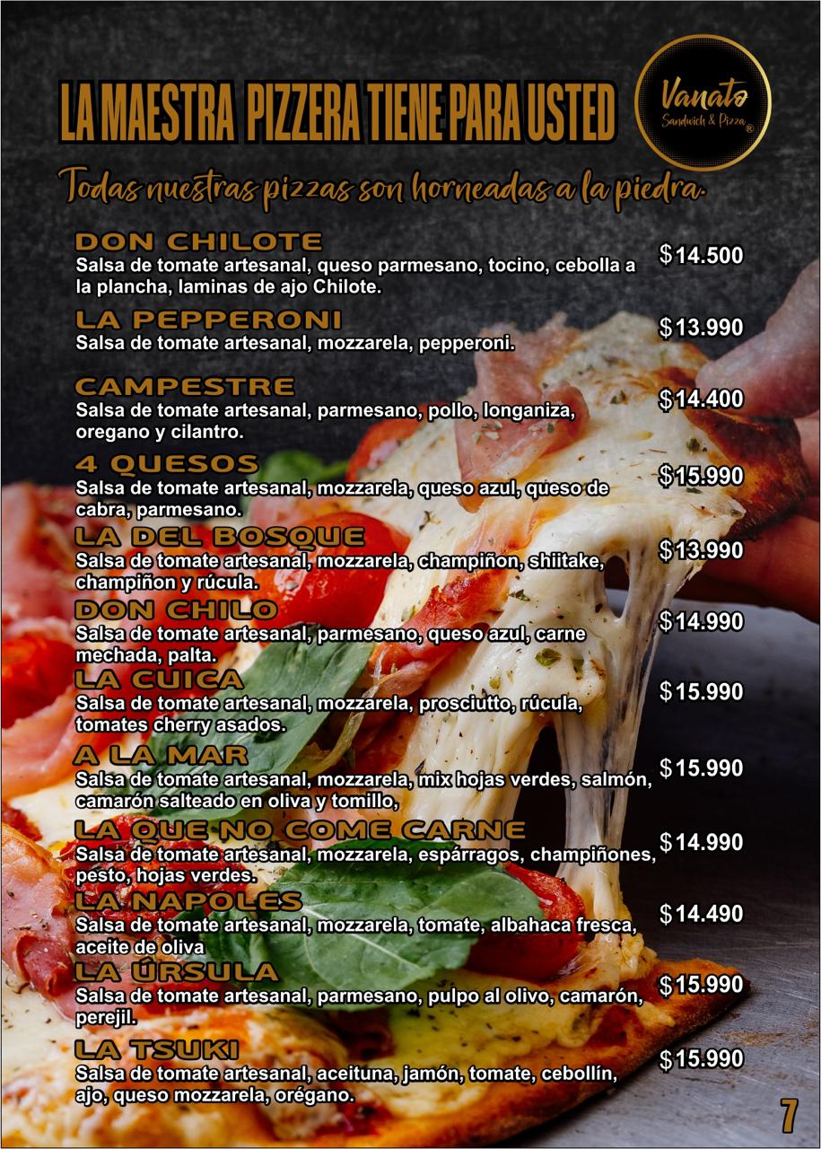 Carta menú página 8